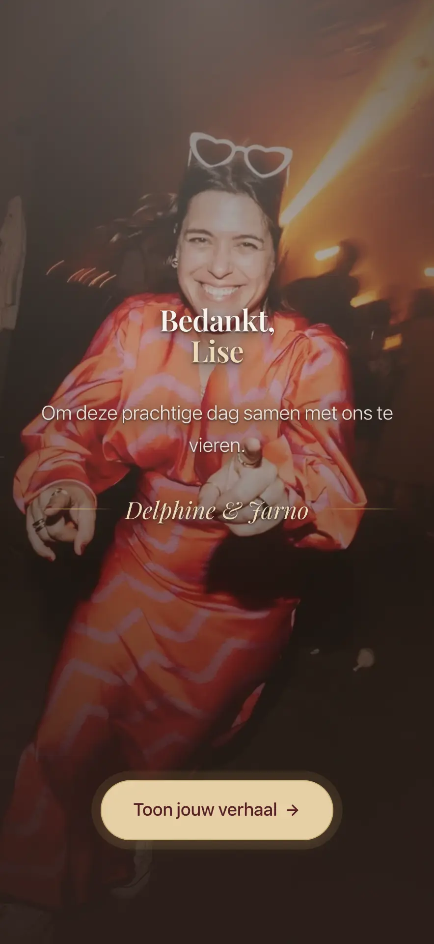 reKapped story screen showing a personalized guest highlight